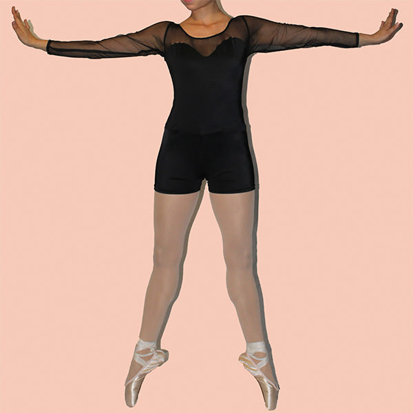 Body Short Lycra Manga Larga o Mesh