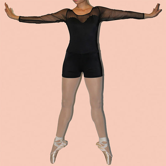 Body Short Lycra Manga Larga o Mesh