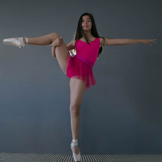 Falda Shifón o Mesh Floreadas Cruzadas